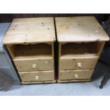 Pair of Pine Bedside Cabinets