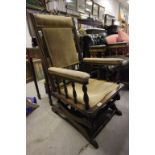 An early 20th century rocking chair