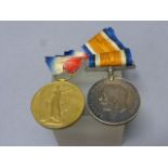 Two ww1 medals awarded Pte C.J.Strange Wilts