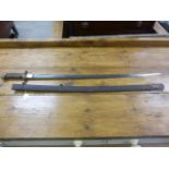 Antique sword with folding guard