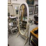 Cream Painted Cheval Mirror