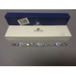 A Swarovski bracelet, cased