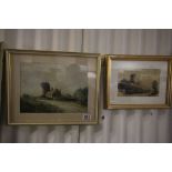 Two Framed and Glazed Watercolours of Windmills, one by William Tatton Winter (1855 - 1928), the