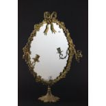 Large 19th century Gilt Brass Dressing Table Mirror