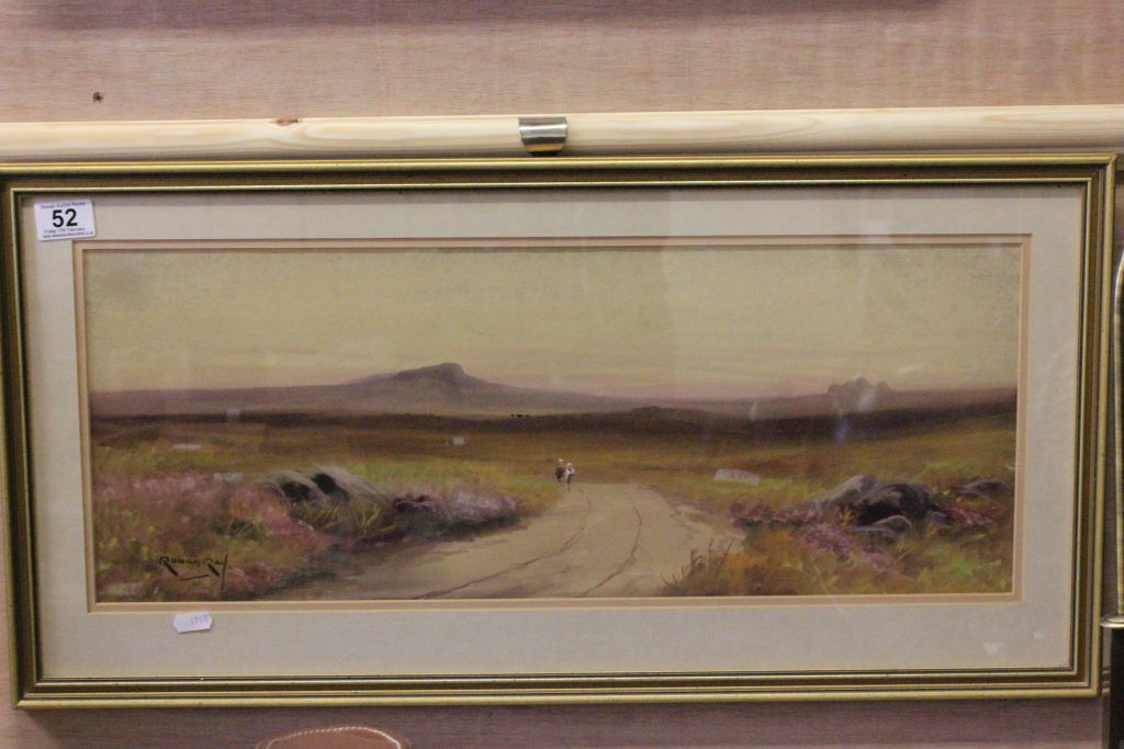 Gilt framed landscape watercolour signed Ronald Ray