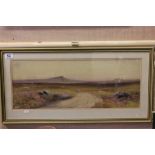 Gilt framed landscape watercolour signed Ronald Ray