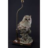 A Capodimonte owl lamp base