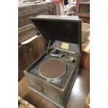 Early 20th century German Oak Cased Electrola Table Top Gramophone