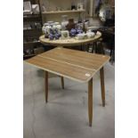 Retro Kitchen Table with formica top and drop flap