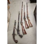 Five Replica Flintlock Rifles