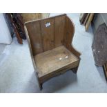 Vintage Child's Pine Settle