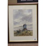 Framed watercolour of Sevington Milll by David James 1999