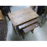 Oak Nest of Three Tables