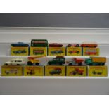 10 Boxed Matchbox 75 Series to include 3 Mercedes Benz Binz Ambulance, 11 Jumno Crane, 12 Safari