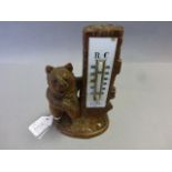 Antique black forest bear thermometer