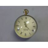 A brass and glass desk ball clock