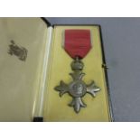 Boxed vintage full size MBE Medal