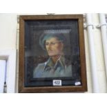 WWI Interest an oil painting portrait of an Indian soldier in uniform