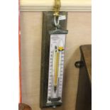 A 20th century wall mounted thermometer by J.Hicks 8,9,10 Hatton Garden, London