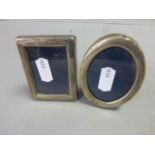 Two small hallmarked silver photo frames