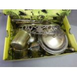 A selection of silver plated ware