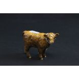 Beswick highland cattle calf oval backstamp