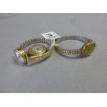 Three ladies 9ct gold watches