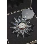 Boxed Swarovski Crystal Solaris Clock 125mm in diameter ref 7481000002