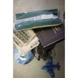 Vintage Air Lingus travel bag with black & white military pictures etc