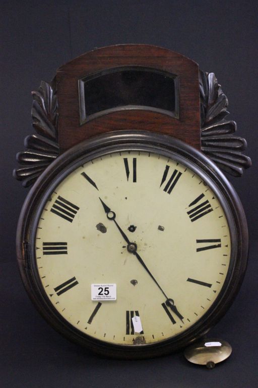 A 19th century mahogany cased wall clock