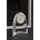 Boxed Swarovski Crystal carriage clock Enigma 3 3/4 x 2 3/8 inches approx, ref 9280000009 retired