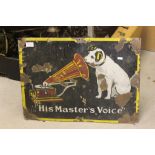 Vintage His Master's Voice enamel sign