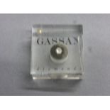 Perspex cased Gassan diamond