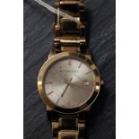 Gents rose gold colour Burberry wrist watch BU9034