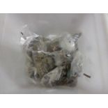 Plastic tub of Mixed World & UK coins including silver