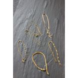 Mix of vintage 18k gold chains etc