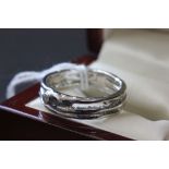 18ct white gold Cyclone 3 rub over set Diamond ring by Watlings of Lacock