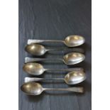 Victorian set of six silver teaspoons