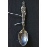 A interesting silver souvenir spoon, the bowl engraved " CHICKASHA IND.TER"