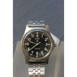 CWC Army issue stainless steel "Fatboy" wrist watch 1982 Falklands era