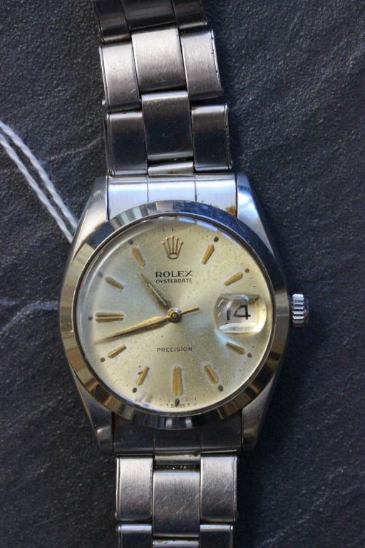 Stainless steel gents Rolex precision with original strap
