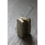 Silver Georgian vinaigrette with rubbed marks