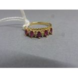 14k Gold ring with ruby & diamonds