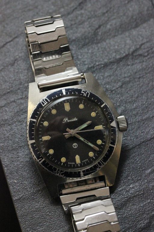 Precista stainless steel divers watch circa 1982 possibly Naval issue