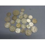 Mixed lot of Latin America silver coins including Guatemala, Venezuela, Colombia