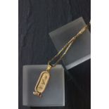 18ct Gold Egyptian pendant & necklace