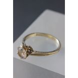 ladies 14k yellow gold solitaire ring