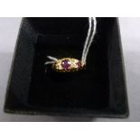 Ladies 18ct gold, diamond & ruby ring