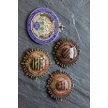 4 institute of auctioneers silver and enamel fobs