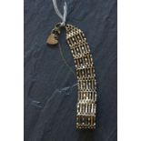 9ct Gold gate bracelet with padlock clasp